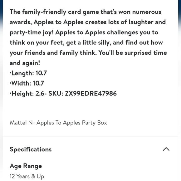 Apples to Apples Party Box Card Game - Picture 3 of 4